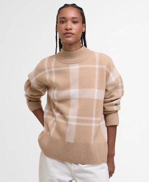 Harriet Tartan High-Neck Jumper