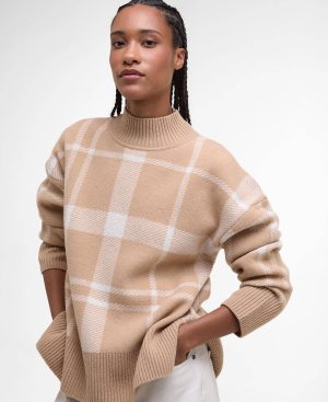 Harriet Tartan High-Neck Jumper
