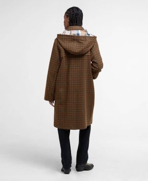 Melody Check Wool Duffle Coat