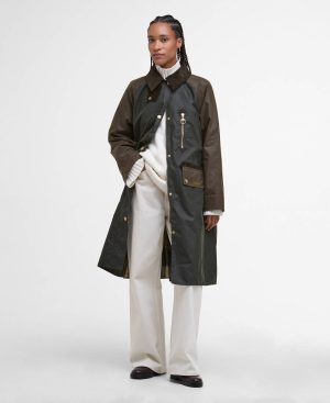 Evette Waxed Car Coat