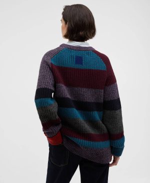 Paul Smith loves Barbour Multi Striped Crew Neck Jumper